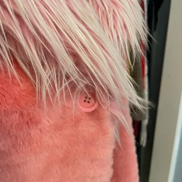 Vintage Pink Faux Fur Coat Bratz style - Picture 7 of 11